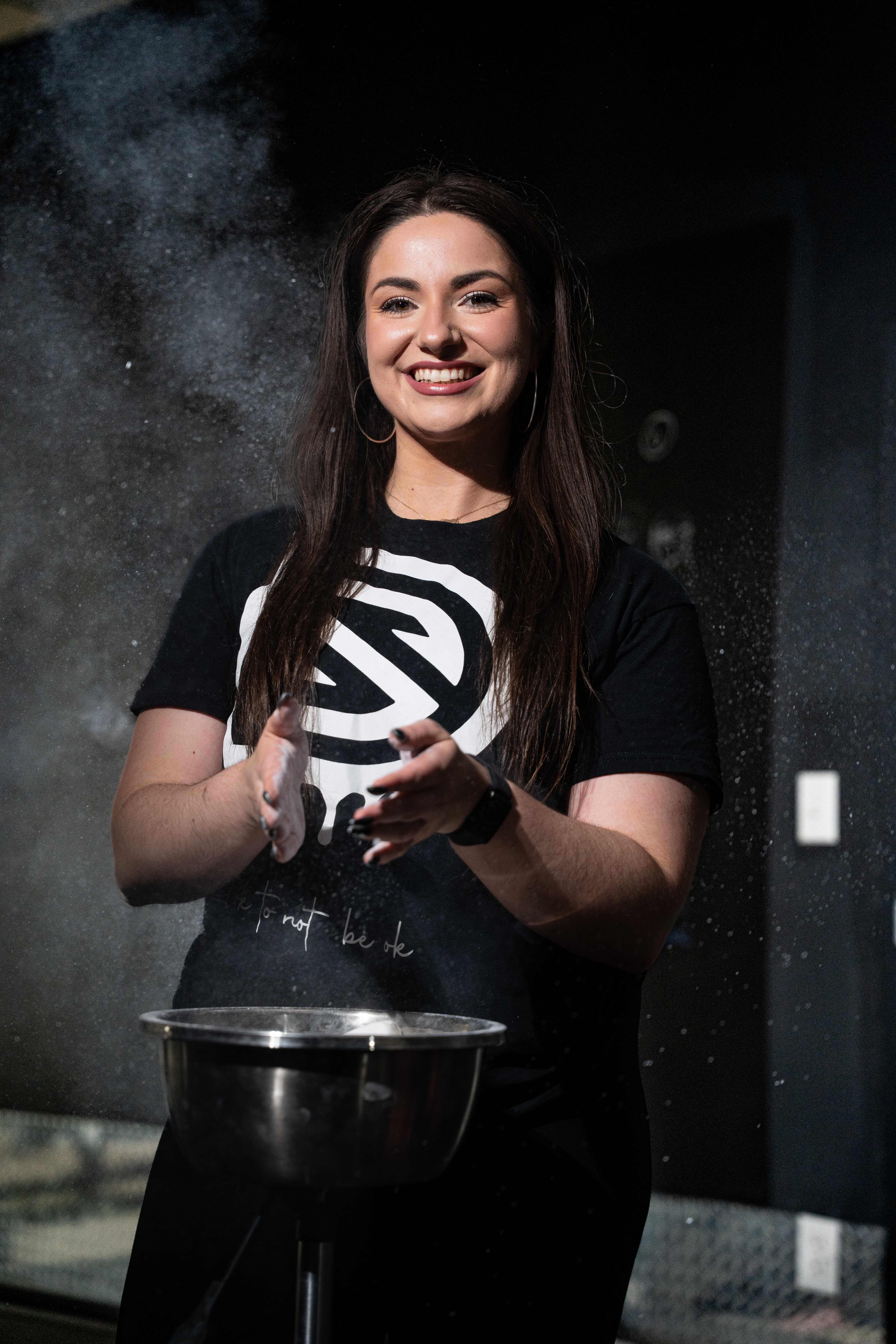 Social media manager engaging with community